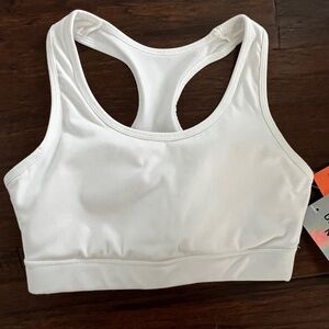 NWT Gottex White Ultraluxe Nylon Racerback Sports Bra Tank Size XS